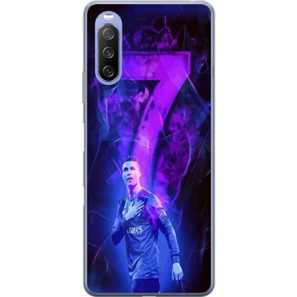 Sony Xperia 10 III Lite Gennemsigtig cover Ronaldo 7 - Fodboldlegende i Handling for Fans