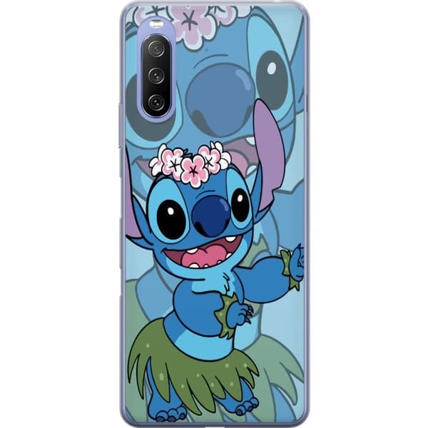 Sony Xperia 10 III Lite Läpinäkyvä kuori Stitch tähtien alla - Taianomainen Anime-tyyli