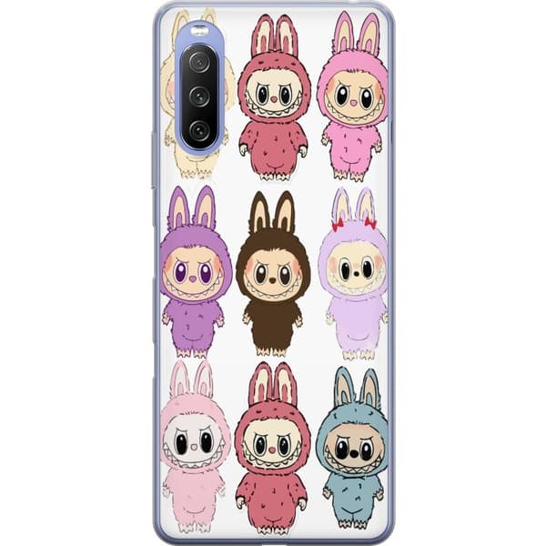 Sony Xperia 10 III Lite Läpinäkyvä kuori Labubu Pink Monster - Popkulttuuri Kawaii-kosketuksella