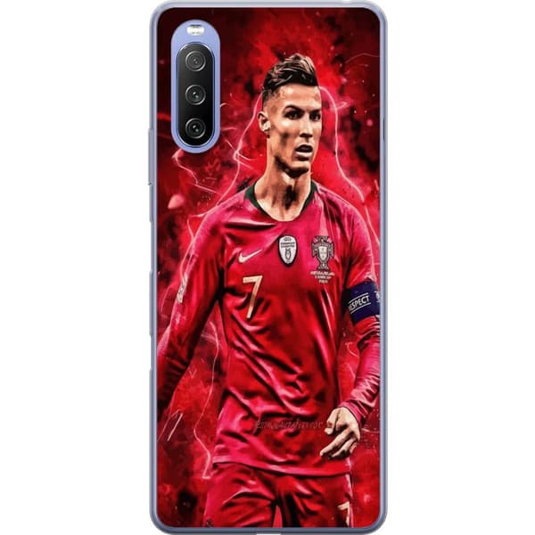 Sony Xperia 10 III Lite Gennemsigtig cover Ronaldo Færdigheder - CR7 Design for Ægte Fans
