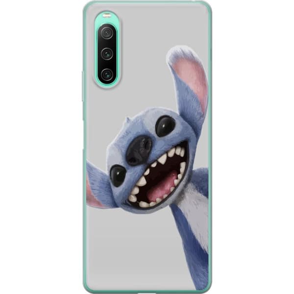 Sony Xperia 10 IV Gjennomsiktig deksel Stitch i Fart - Kawaii Design for Fans & Barn