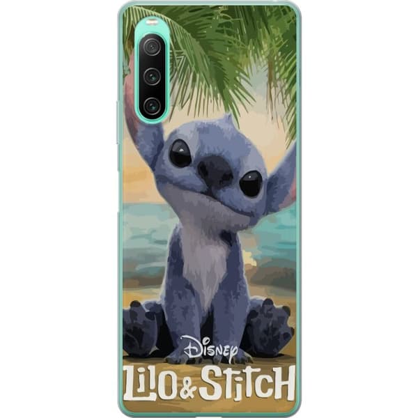 Sony Xperia 10 IV Genomskinligt Skal Stitch Kärleksfull – Med Hjärtan & Kawaii-känsla