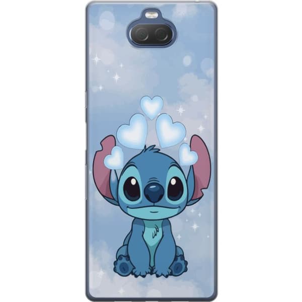 Sony Xperia 10 Plus Gennemsigtig cover Stitch Hoppende Glæde - Sjovt Design til Gave