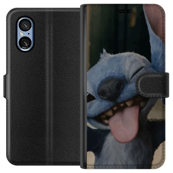 Sony Xperia 10 VI Tegnebogsetui Stitch Sød Alien - Blå Favorit fra Ydre Rummet