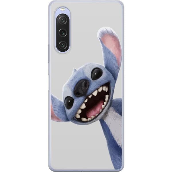 Sony Xperia 10 V Gjennomsiktig deksel Stitch i Fart - Kawaii Design for Fans & Barn