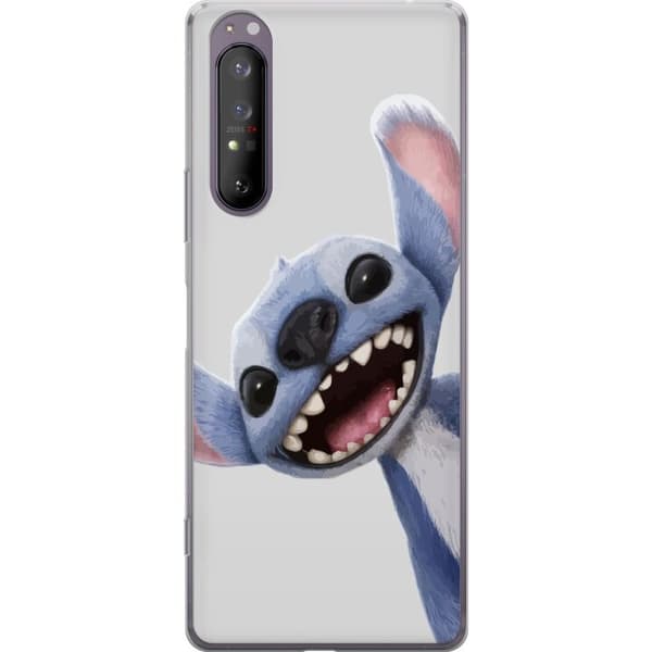 Sony Xperia 1 II Gennemsigtig cover Stitch i fart - Kawaii-design til fans & børn