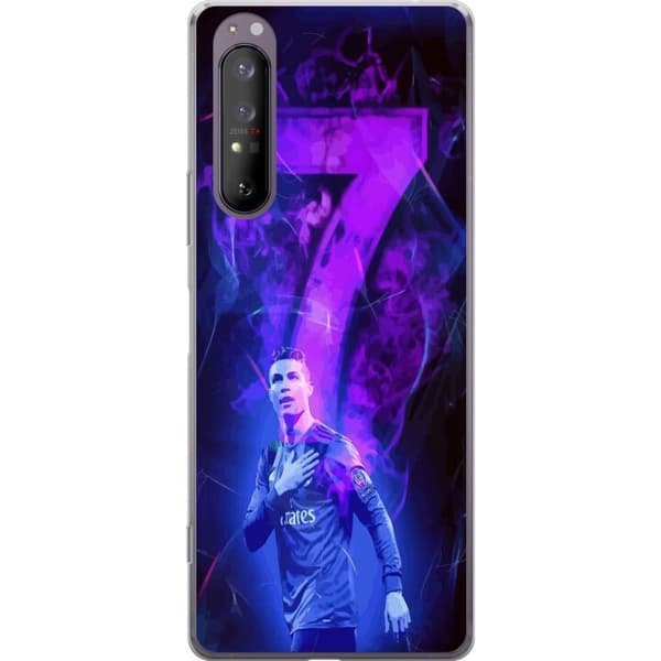 Sony Xperia 1 II Genomskinligt Skal Ronaldo 7 – Fotbollslegend i Action för Fans