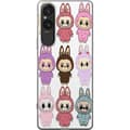 Miniatyrbild 1 av 3: Sony Xperia 10 VI Genomskinligt Skal Labubu Pink Monster – Popkonst med Kawaii-touch