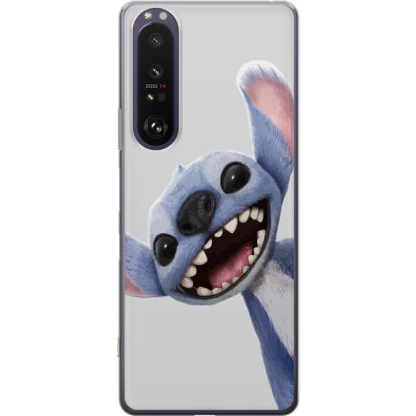 Sony Xperia 1 III Gjennomsiktig deksel Stitch i Fart - Kawaii Design for Fans & Barn