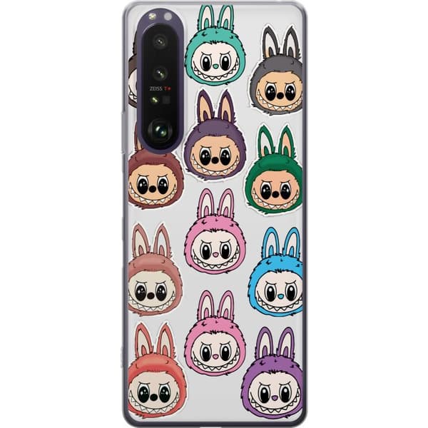 Sony Xperia 1 III Gjennomsiktig deksel Labubu Macaron Monster - Søt Samlefigur med Stil
