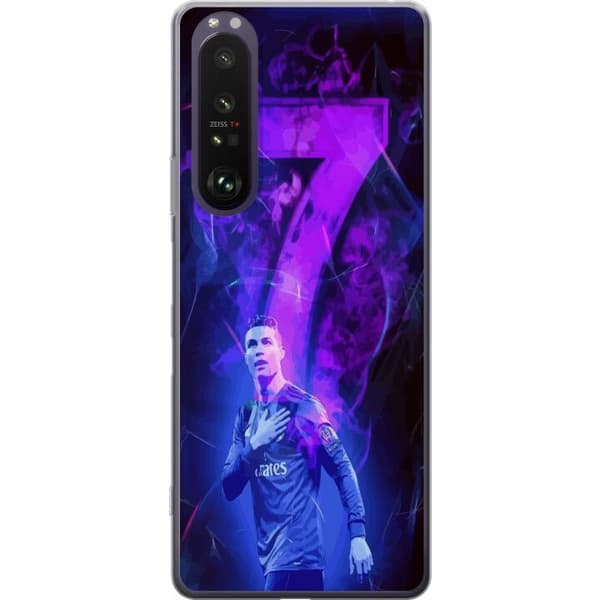 Sony Xperia 1 III Gjennomsiktig deksel Ronaldo 7 - Fotballlegenden i Aksjon for Fans