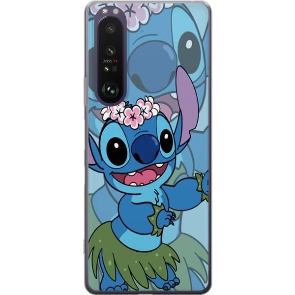 Sony Xperia 1 III Gjennomsiktig deksel Stitch under stjernene - Magisk Anime-stil