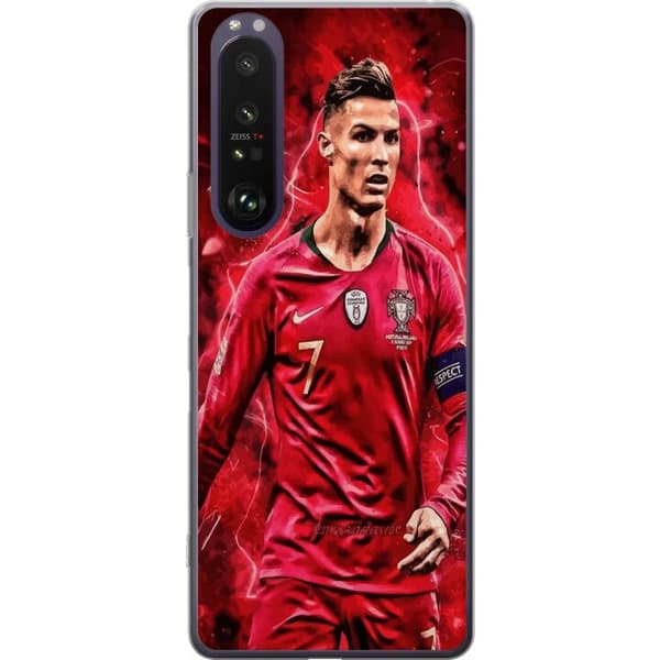Sony Xperia 1 III Gennemsigtig cover Ronaldo Færdigheder - CR7 Design for Ægte Fans