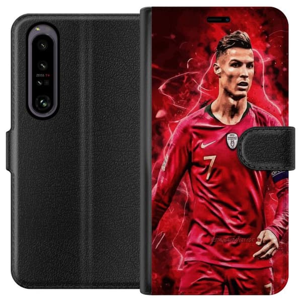 Sony Xperia 1 IV Tegnebogsetui Ronaldo Færdigheder - CR7 Design for Ægte Fans
