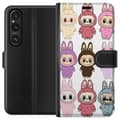 Miniatyrbilde 1 av 3: Sony Xperia 1 V Lommeboketui Labubu Pink Monster - Popkunst med Kawaii-touch