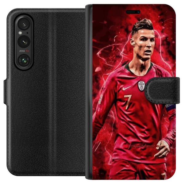 Sony Xperia 1 V Lommeboketui Ronaldo Ferdigheter - CR7 Design for Ekte Supportere