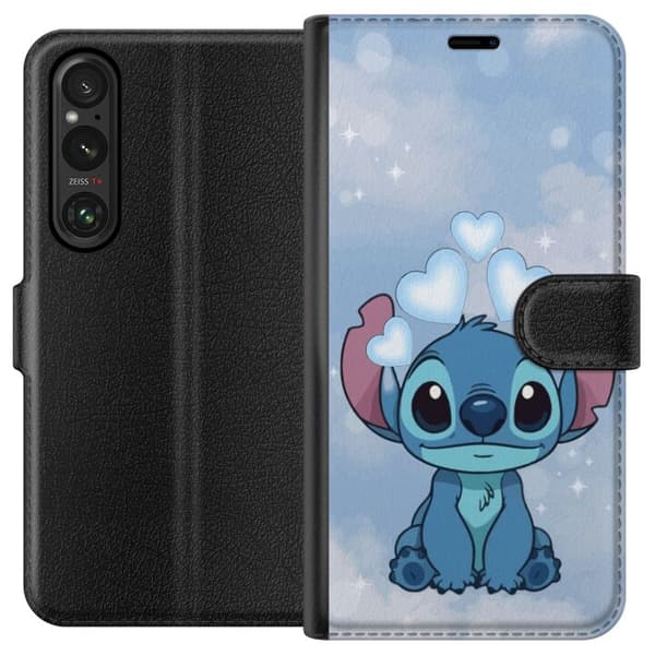 Sony Xperia 1 VI Lommeboketui Stitch Hoppande Gled - Morsomt Design for Gave