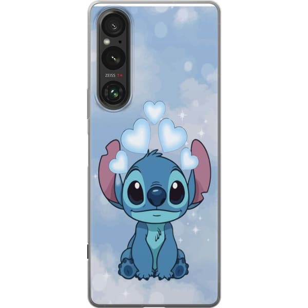 Sony Xperia 1 V Gjennomsiktig deksel Stitch Hoppande Gled - Morsomt Design for Gave
