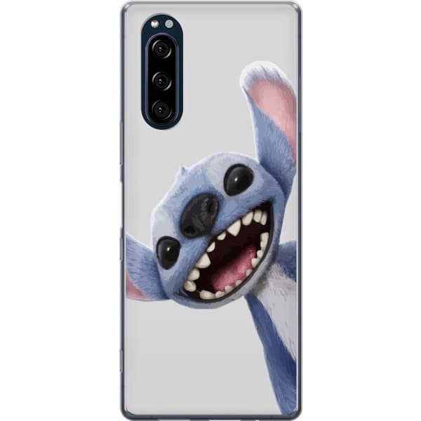 Sony Xperia 5 Genomskinligt Skal Stitch i Fart – Kawaii Design för Fans & Barn