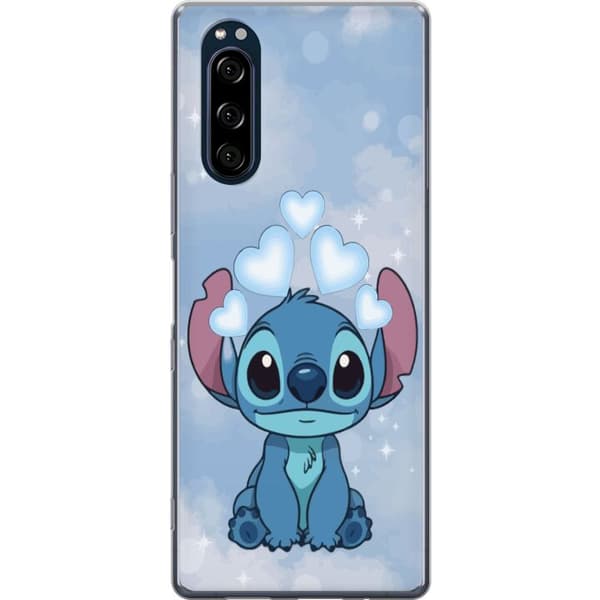 Sony Xperia 5 Läpinäkyvä kuori Stitch Hyppäävä Ilo - Hauska Suunnittelu Lahjalle