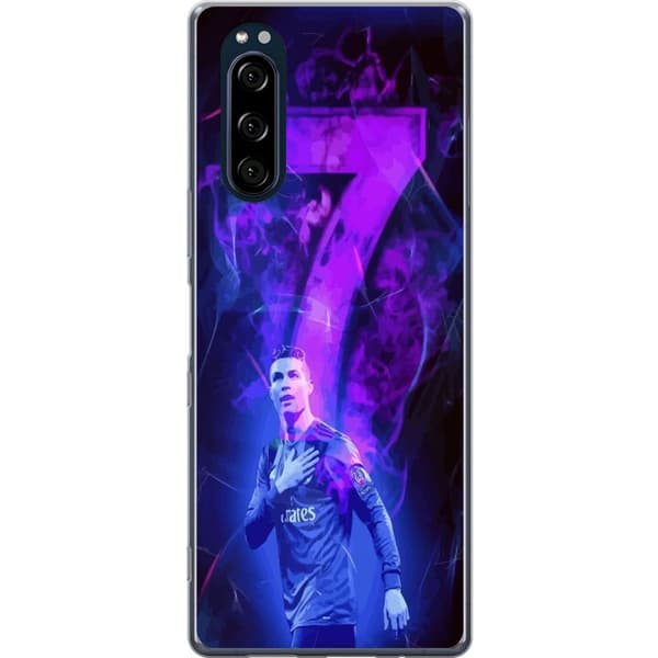 Sony Xperia 5 Gennemsigtig cover Ronaldo 7 - Fodboldlegende i Handling for Fans