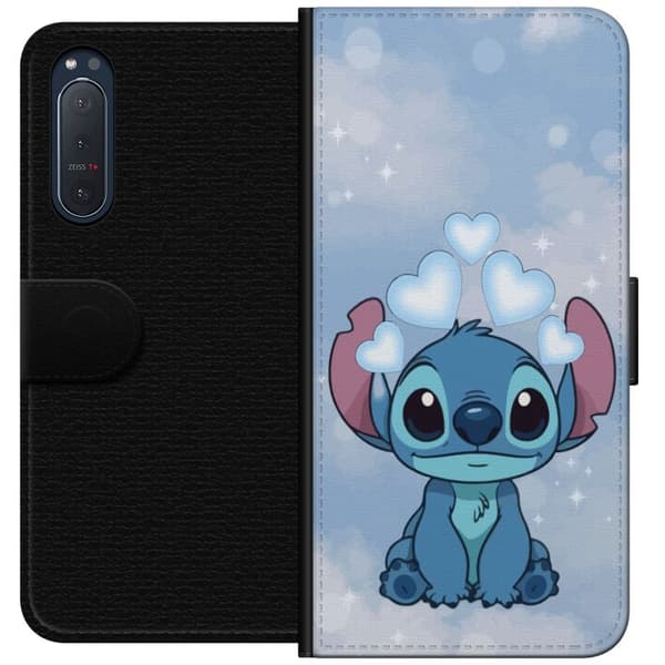 Sony Xperia 5 II Lommeboketui Stitch Hoppande Gled - Morsomt Design for Gave