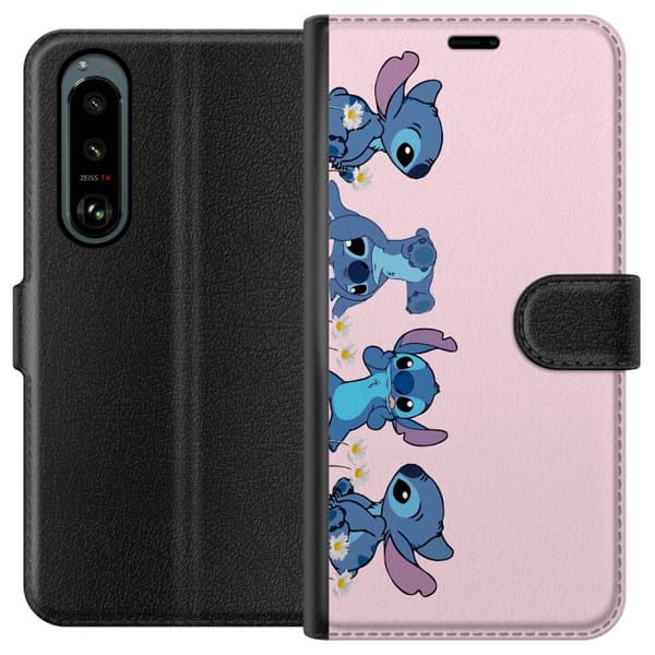 Sony Xperia 5 III Lompakkokotelo Stitch Nauru & Leikki – Täydellinen puhelinkoteloihin tai julisteisiin