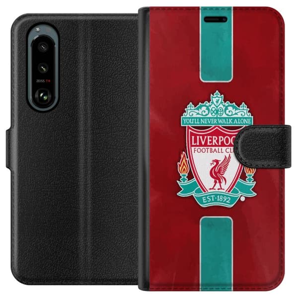 Sony Xperia 5 III Lompakkokotelo Liverpool FC - Klassinen jalkapallourheilu Punaisena