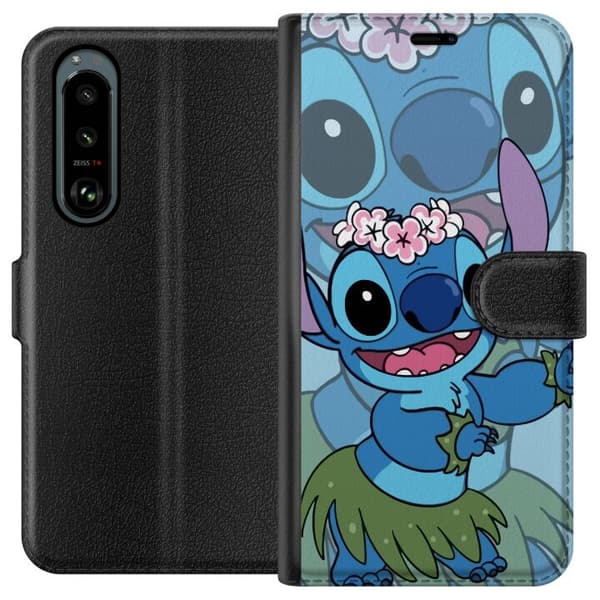 Sony Xperia 5 III Lompakkokotelo Stitch tähtien alla - Taianomainen Anime-tyyli