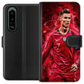 Pikkukuva 1 / 3: Sony Xperia 5 III Lompakkokotelo Ronaldon Taidot - CR7 Suunnittelu Aidolle Kannattajalle