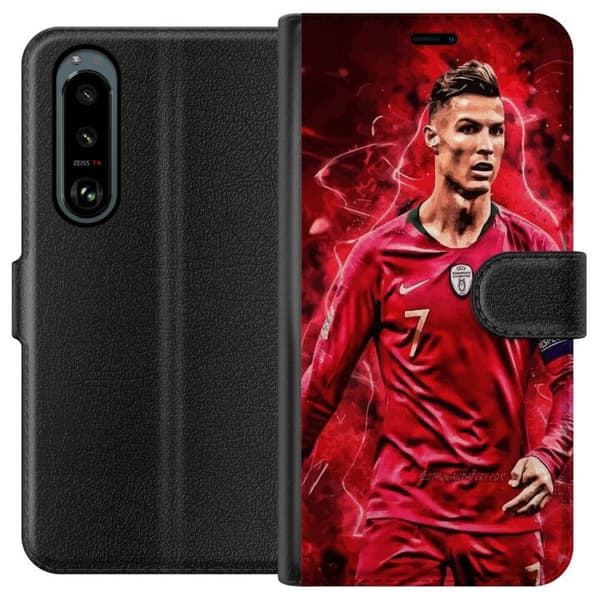Sony Xperia 5 III Lompakkokotelo Ronaldon Taidot - CR7 Suunnittelu Aidolle Kannattajalle