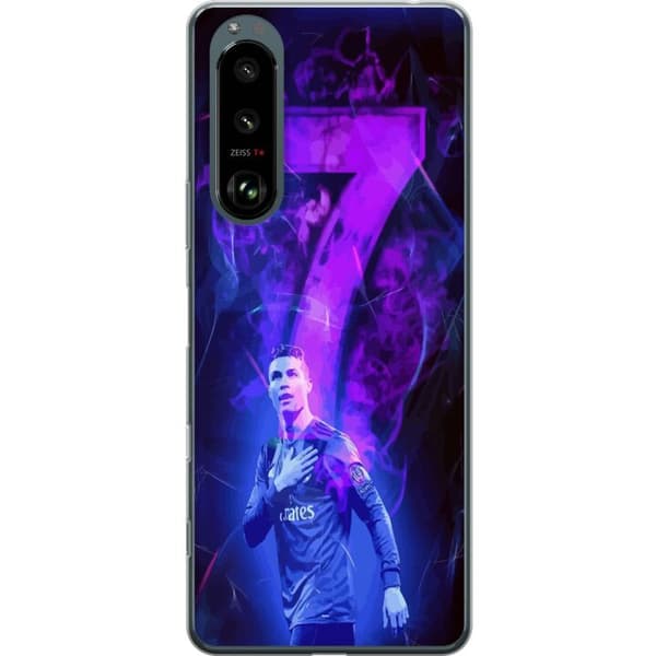 Sony Xperia 5 III Läpinäkyvä kuori Ronaldo 7 - Jalkapallolegenda Toiminnassa Fanien Puolesta