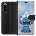 Miniatyrbillede 1 af 3: Sony Xperia 5 IV Tegnebogsetui Stitch Hoppende Glæde - Sjovt Design til Gave