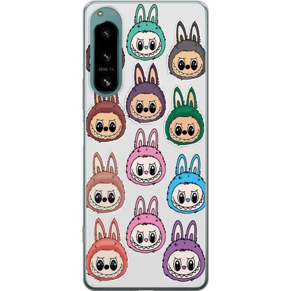 Sony Xperia 5 IV Gennemsigtig cover Labubu Macaron Monster - Nuttet Samlefigur med Stil