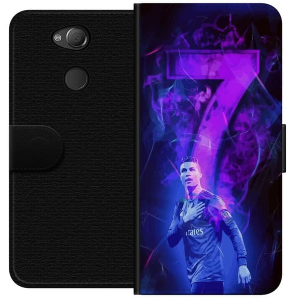 Sony Xperia XA2 Lompakkokotelo Ronaldo 7 - Jalkapallolegenda Toiminnassa Fanien Puolesta