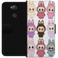 Miniatyrbillede 1 af 3: Sony Xperia XA2 Tegnebogsetui Labubu Pink Monster - Popkunst med Kawaii-touch