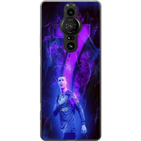 Sony Xperia Pro-I Läpinäkyvä kuori Ronaldo 7 - Jalkapallolegenda Toiminnassa Fanien Puolesta