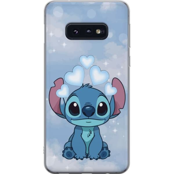 Samsung Galaxy S10e Genomskinligt Skal Stitch Hoppande Glädje – Rolig Design för Present