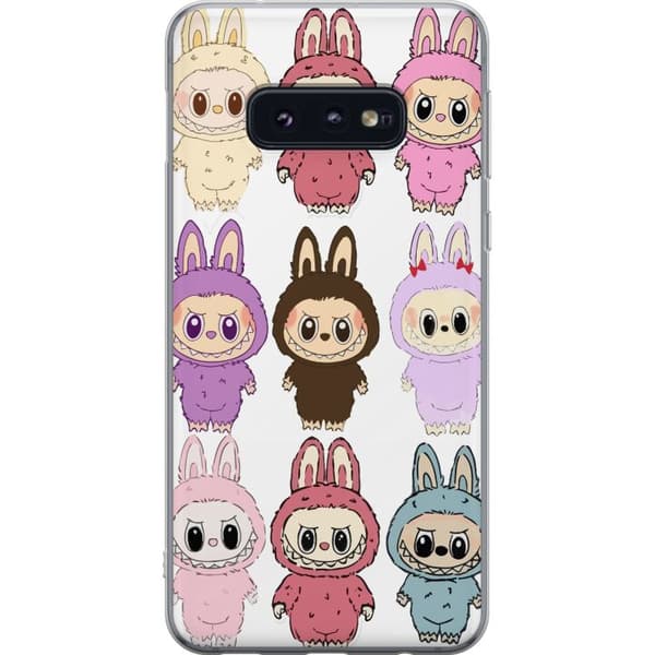 Samsung Galaxy S10e Läpinäkyvä kuori Labubu Pink Monster - Popkulttuuri Kawaii-kosketuksella