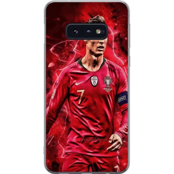 Samsung Galaxy S10e Läpinäkyvä kuori Ronaldon Taidot - CR7 Suunnittelu Aidolle Kannattajalle