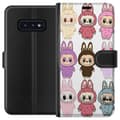 Miniatyrbillede 1 af 3: Samsung Galaxy S10e Tegnebogsetui Labubu Pink Monster - Popkunst med Kawaii-touch
