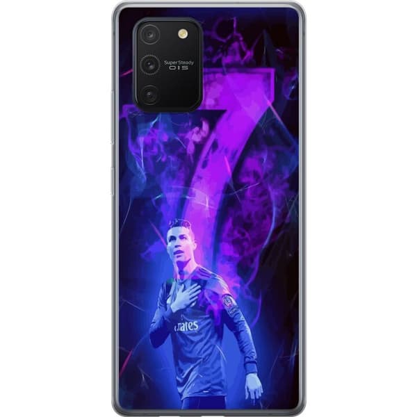 Samsung Galaxy S10 Lite Gennemsigtig cover Ronaldo 7 - Fodboldlegende i Handling for Fans
