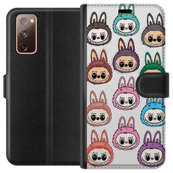 Samsung Galaxy S20 FE Lompakkokotelo Labubu Macaron Monster - Söpö Keräilyfiguuri Tyylillä