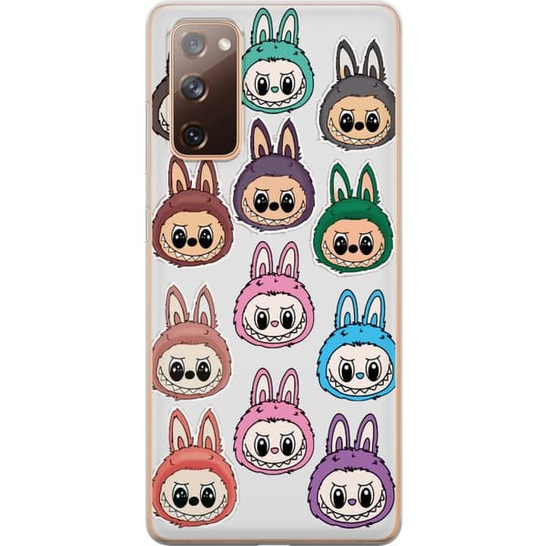 Samsung Galaxy S20 FE Läpinäkyvä kuori Labubu Macaron Monster - Söpö Keräilyfiguuri Tyylillä