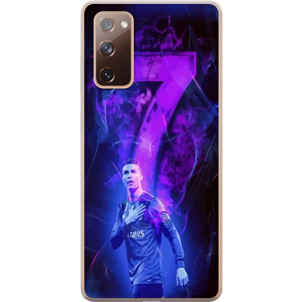 Samsung Galaxy S20 FE Läpinäkyvä kuori Ronaldo 7 - Jalkapallolegenda Toiminnassa Fanien Puolesta