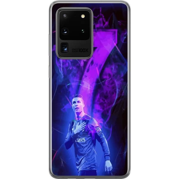 Samsung Galaxy S20 Ultra Genomskinligt Skal Ronaldo 7 – Fotbollslegend i Action för Fans