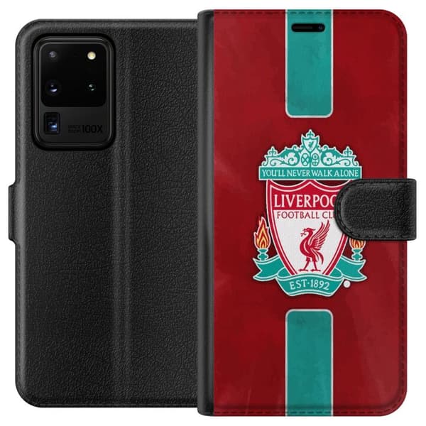 Samsung Galaxy S20 Ultra Lompakkokotelo Liverpool FC - Klassinen jalkapallourheilu Punaisena