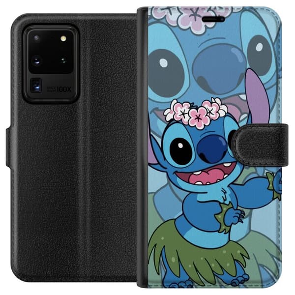 Samsung Galaxy S20 Ultra Lommeboketui Stitch under stjernene - Magisk Anime-stil