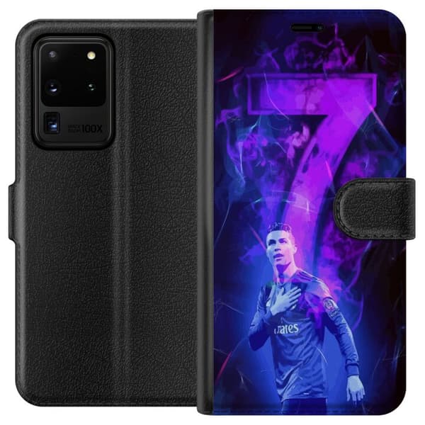 Samsung Galaxy S20 Ultra Tegnebogsetui Ronaldo 7 - Fodboldlegende i Handling for Fans