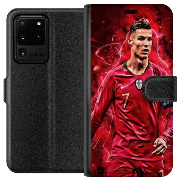 Samsung Galaxy S20 Ultra Lompakkokotelo Ronaldon Taidot - CR7 Suunnittelu Aidolle Kannattajalle